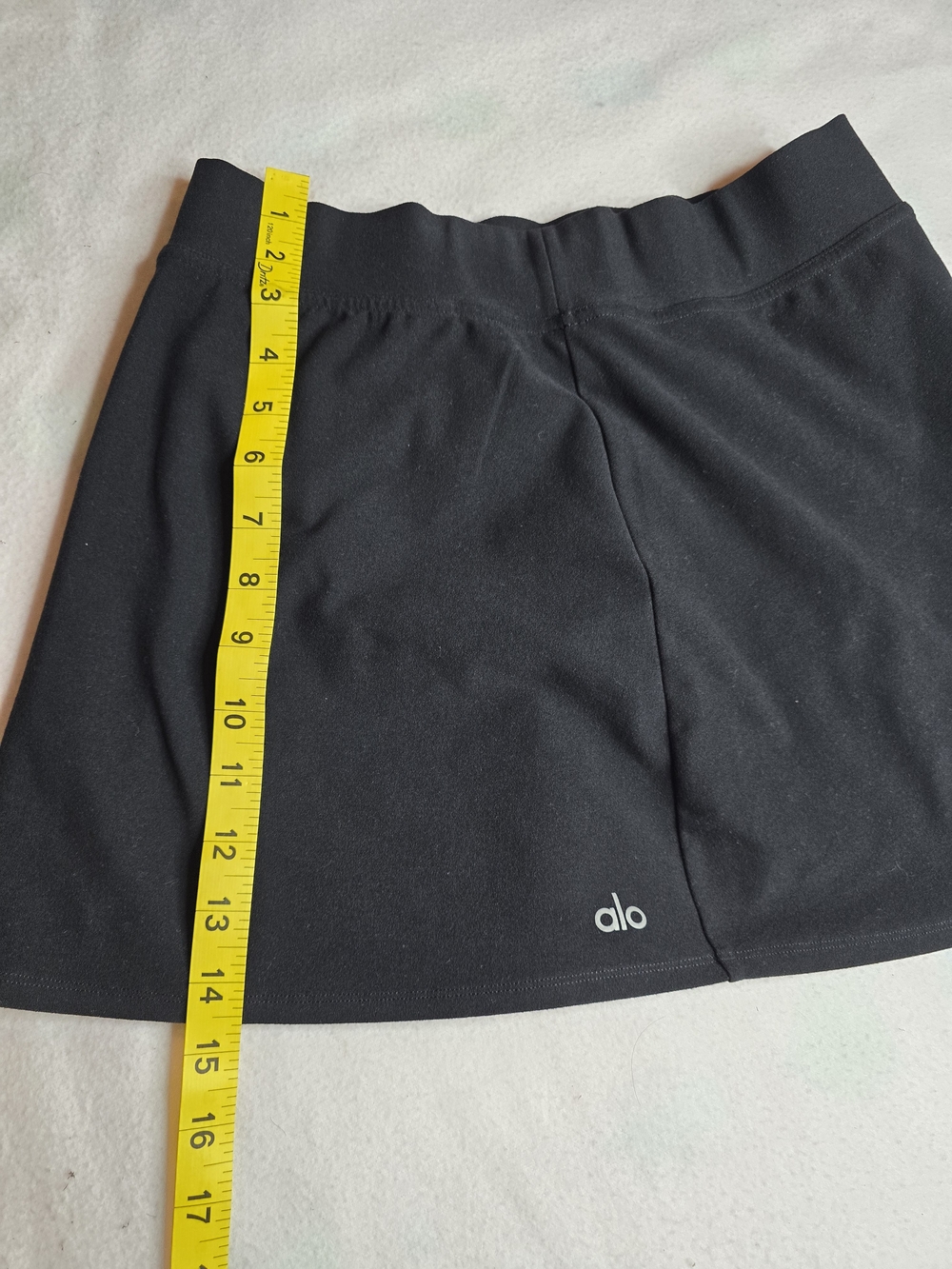 ALO Yoga Black Athletic Skort with Side Slit - Picture 6 of 7